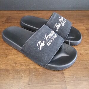 The Hundreds Slides Adult Size 9 Baclk Suede Casual